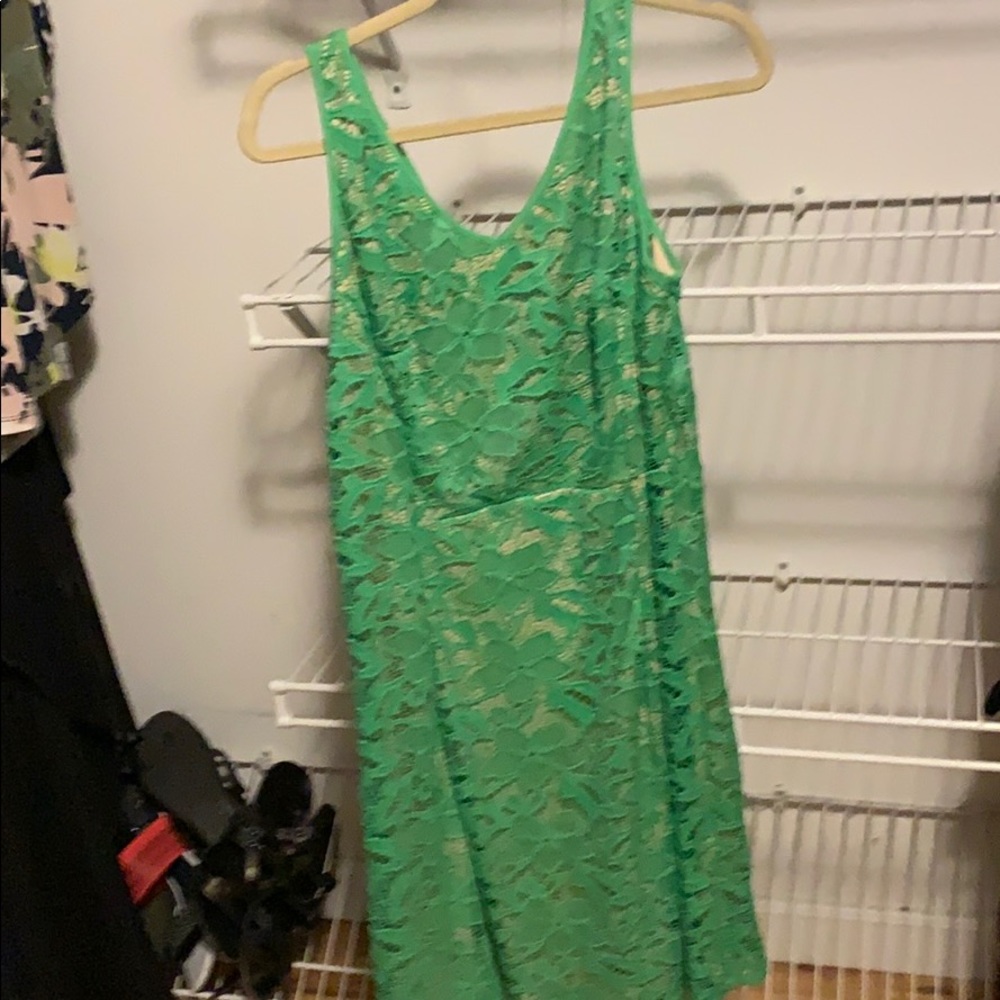 Green cocktail dress
